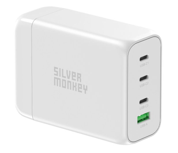 Silver Monkey Ładowarka GaN 130W USB-C PD + USB 3.0 QC W - 1097685 - zdjęcie